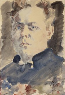 Self-portrait, 1916. Creator: Santeri Salokivi.