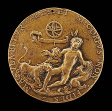 An Allegory of Faith: Lions Devouring a Nude Youth [obverse]. Creator: Master IO.FF..