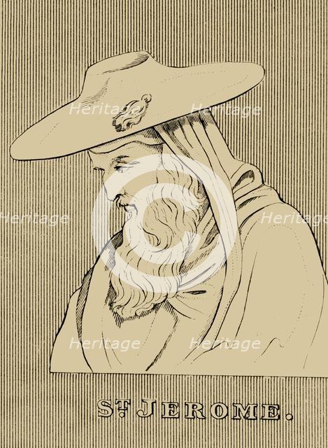 'St. Jerome',  (c347- 420), 1830. Creator: Unknown.