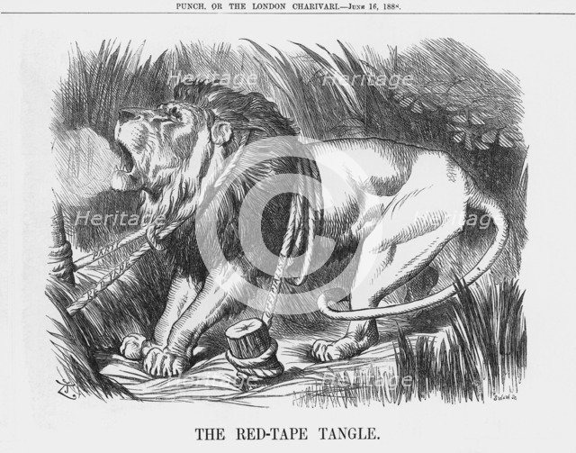 'The Red-Tape Tangle', 1888. Artist: Joseph Swain