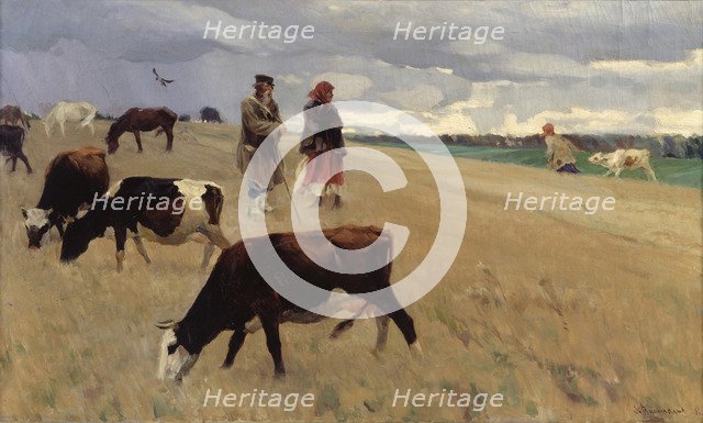 On the Stubblefield, 1896. Artist: Vinogradov, Sergei Arsenyevich (1869-1938)