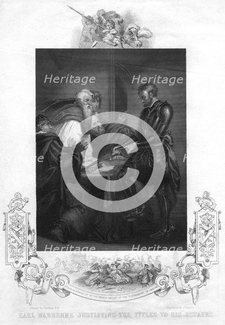 Earl Warenne justifying the title to his estates. Artist: J Rogers