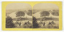 Panorama Prise de la Cascade, dans le Bois de Boulogne, A Paris, late 19th century. Creator: London Stereoscopic & Photographic Co.