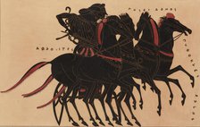 Print of the Decoration on a Greek Amphora, showing Aphrodite driving Poseidon in a Chariot, c1858. Creator: P Bineteau.