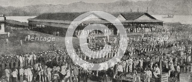 Cuban war of Independence: review of troops coming from the interior of the island, Cuba, 1898. Creator: Unknown.