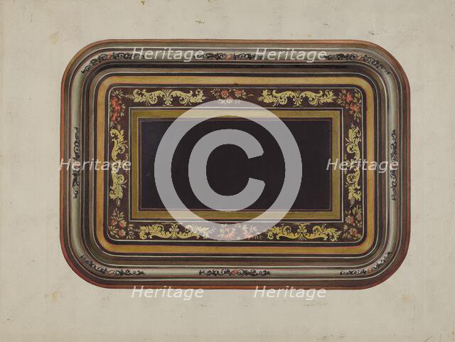 Tin Tray, c. 1937. Creator: Victor F. Muollo.