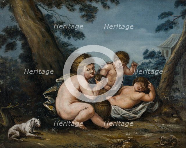 Cupids Playing, 1816. Creator: Michael Toppelius.