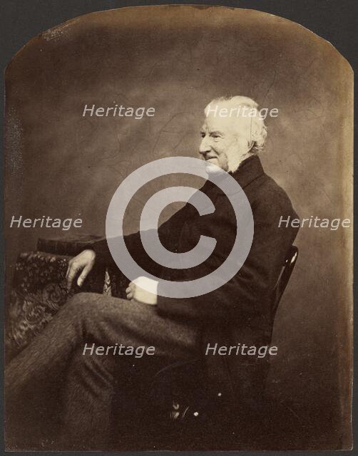 Portrait of a Man, 3/4 view, about 1852-1862. Creator: Roger Fenton.