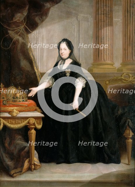 Portrait of Empress Maria Theresia of Austria (1717-1780). Artist: Maron, Anton von (1733-1808)