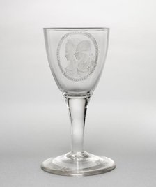 Goblet: Portrait of William V, Prince of Orange and his wife..., c. 1780. Creator: David Wolff (Dutch, 1732-1798), manner of.
