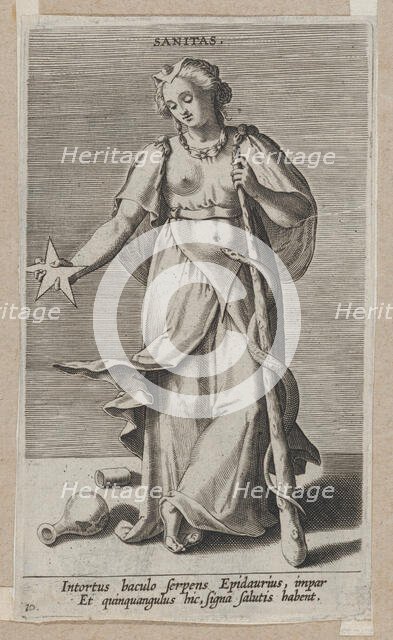 Sanitas, from Prosopographia, ca. 1585-90., ca. 1585-90. Creator: Philip Galle.