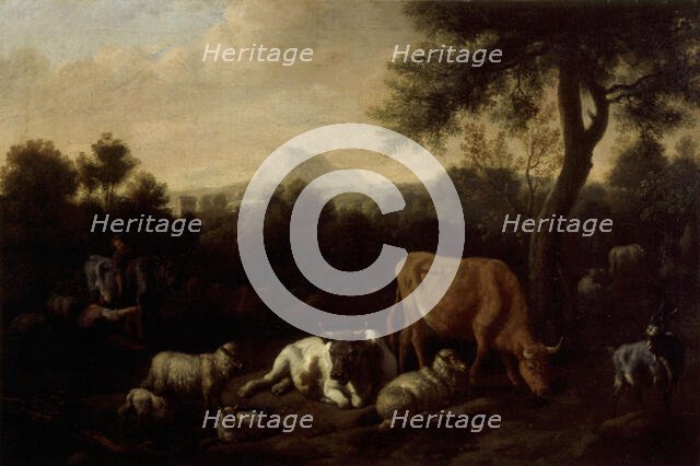 Meadow Landscape, 1670-1690. Creator: Dirk van Bergen.