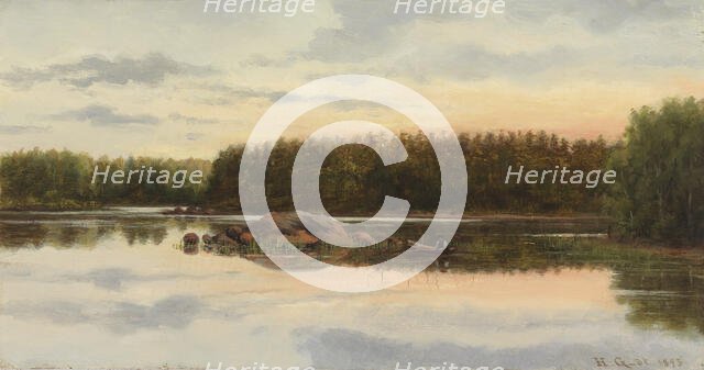 Angling at Dawn, 1893. Creator: Hilda Eloise Granstedt.