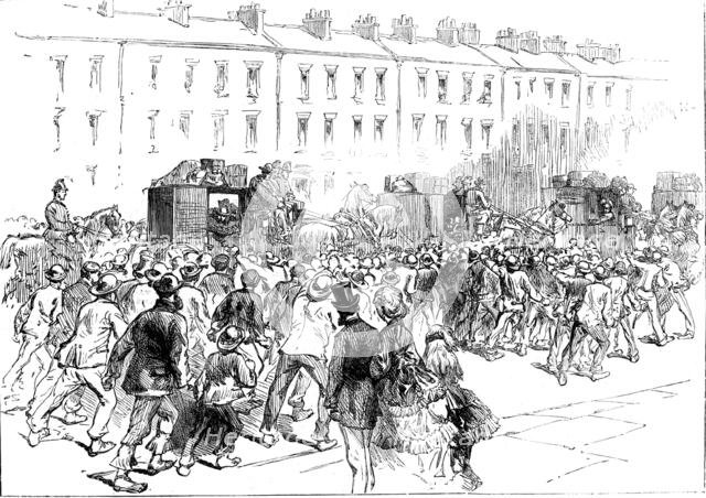 The engineers' strike at Newcastle: arrival of foreign workmen, 1871. Creator: Unknown.