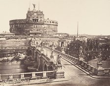 Ponte e Castel S. Angelo, 1848-52. Creator: Eugène Constant.