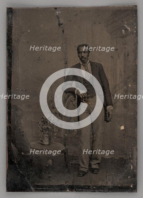 Untitled (Portrait of a Standing Man), 1860s. Creator: Unknown.