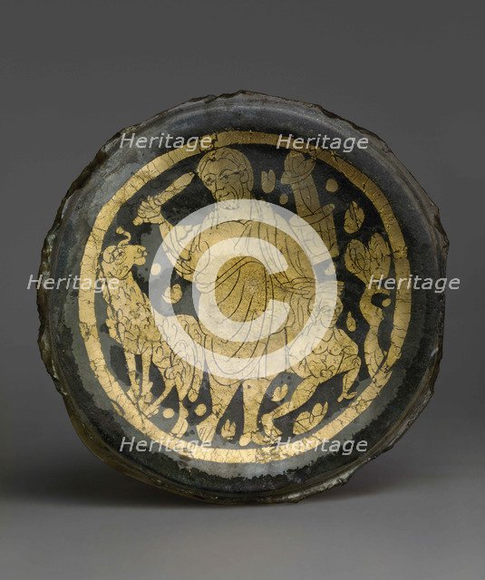 Bottom of a Vessel with Scene of the Sacrifice of Isaac, 4th century. Artist: West European Applied Art  