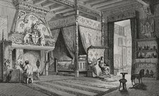 14th century French manor bedroom, 1877.  Creator: Jules Jean Marie Joseph Huyot.