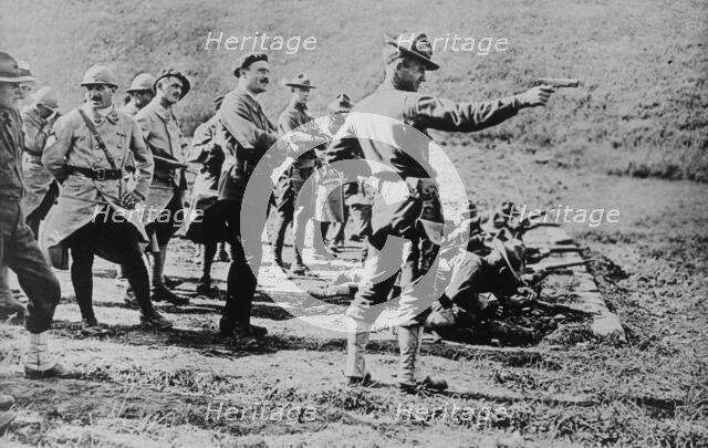 Marines learning to shoot in France, 1918. Creator: Bain News Service.