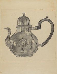 Silver Teapot, c. 1936. Creator: S. Brodsky.