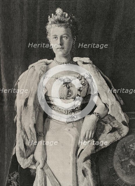 Wilhelmina of the Netherlands, (1880-1962), Queen of the Netherlands from 1890 to 1948, 1898.  Creator: Unknown.