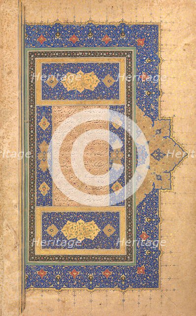Illuminated Frontispiece of a Bustan of Sa'di, dated A.H. 920/ A.D. 1514. Creator: Sultan Muhammad Nur.