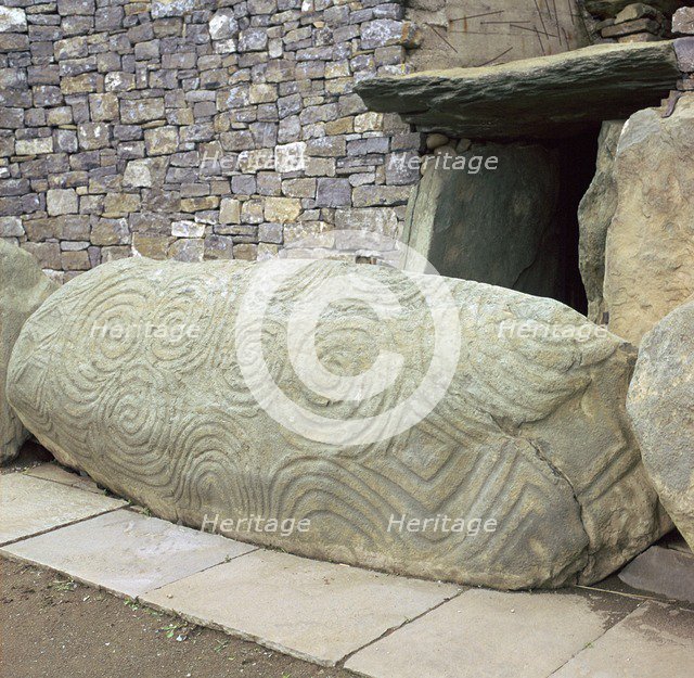 Kerbstone at the entrance to a passage grave, 26th century BC. Artist: Unknown