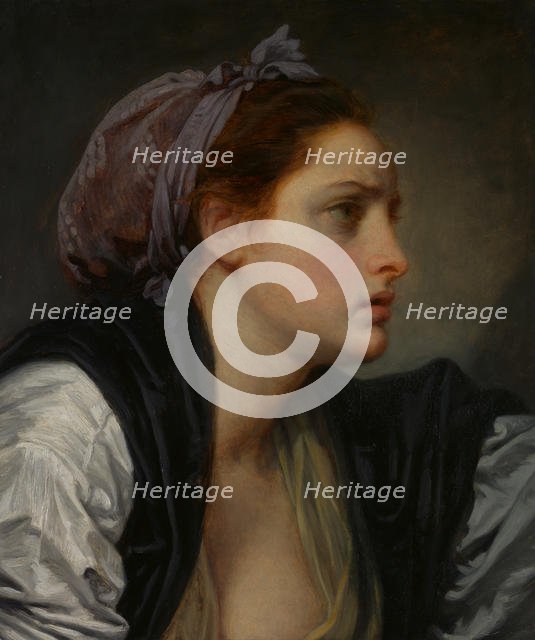 Study Head of a Woman, ca. 1780. Creator: Jean-Baptiste Greuze.