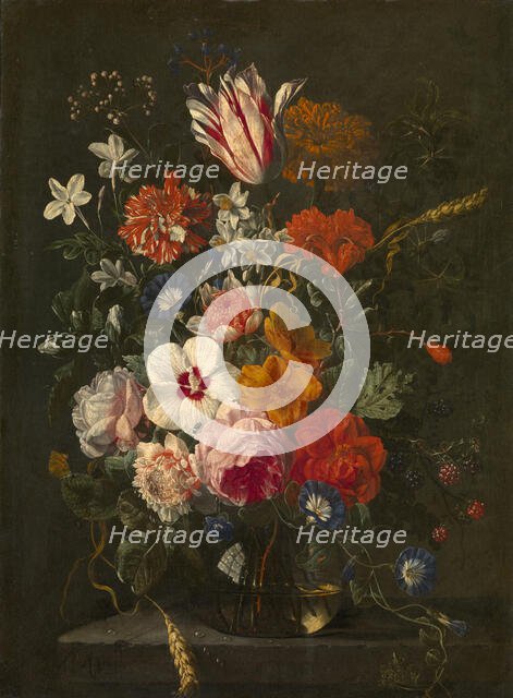 Flowers in a Vase, c1660-c1679. Creator: Abraham Mignon.