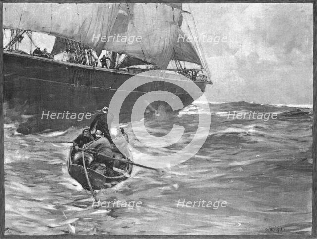 ''Nearing Home" - Taking on a Pilot, after Frank Brangwyn', 1891. Creator: Unknown.