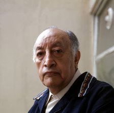 Miguel Angel Asturias, Guatemalan writer (1899-1974), photo 1974.