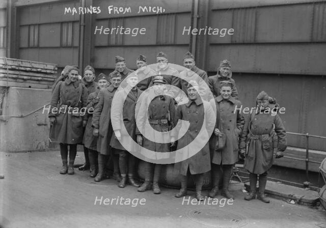 Marines from Mich., 1918 or 1919. Creator: Bain News Service.
