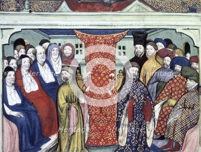 Richard II's empty throne, Westminster Hall, London, 30 September 1399, (c1400).  Creator: Unknown.