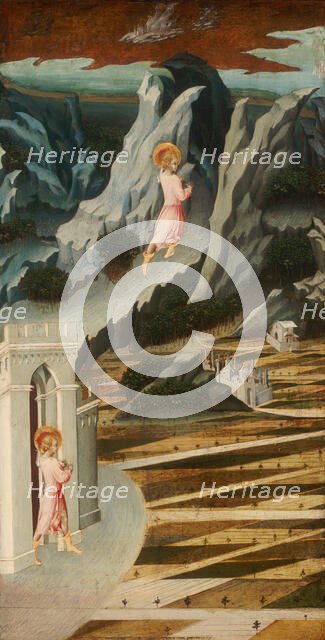 Saint John the Baptist Entering the Wilderness, 1455/60. Creator: Giovanni di Paolo.