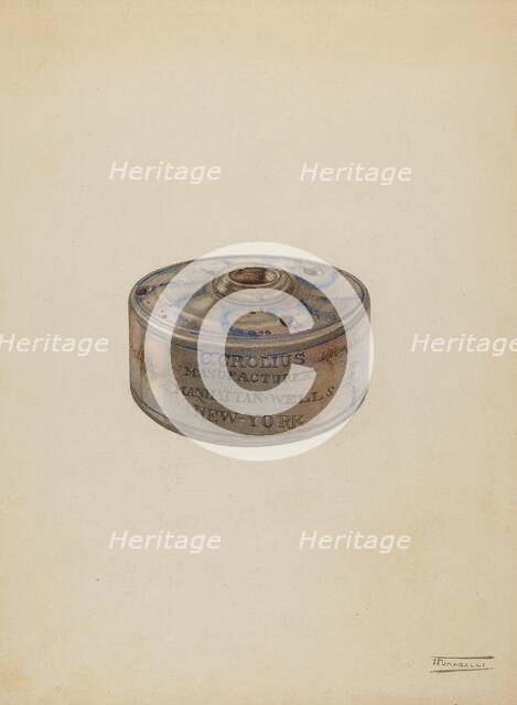Inkwell, c. 1938. Creator: Frank Fumagalli.