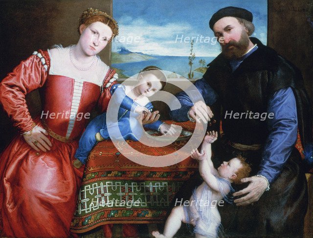 'Giovanni della Volta with his Wife and Children', c1547. Artist: Lorenzo Lotto