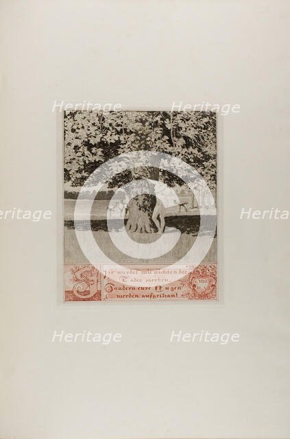 Preface I, plate one from A Life, 1884. Creator: Max Klinger.