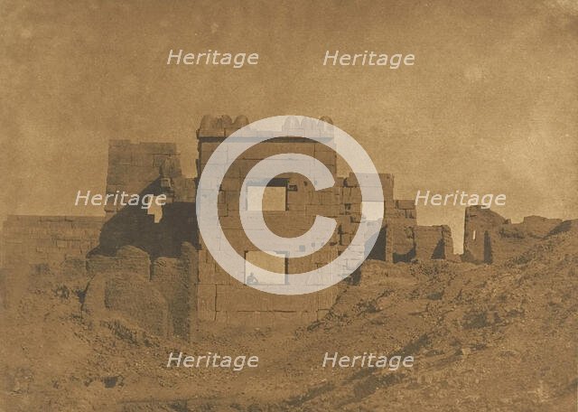 Pavillon ou Gynecée de Rhamsès-Meiamoun, à Médinet-habou, 1849-50. Creator: Maxime du Camp.