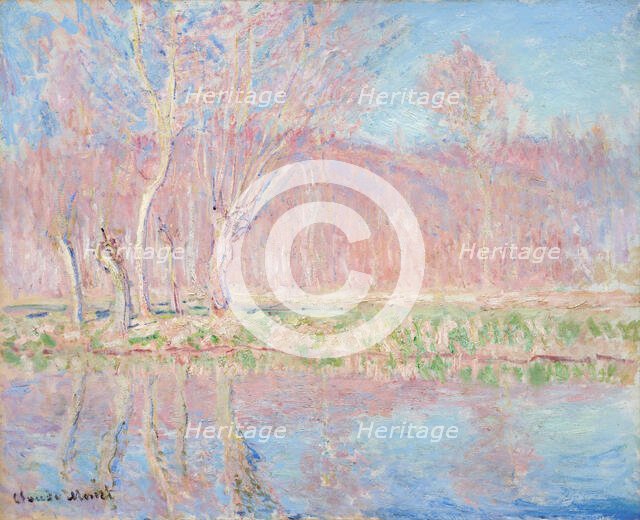 Trees by the water, spring in Giverny, 1885. Creator: Monet, Claude (1840-1926).