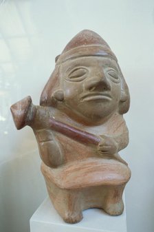 Warrior Sipan-Mochica Pottery, Lambayeque, Peru, 2015. Creator: Luis Rosendo.