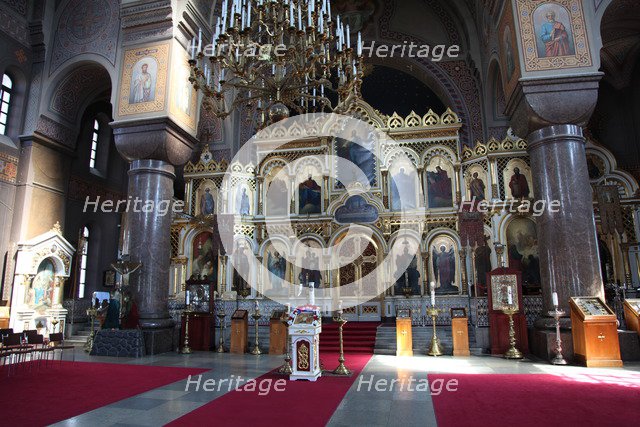 The iconostasis, Uspenski Cathedral, Helsinki, Finland, 2011. Artist: Sheldon Marshall