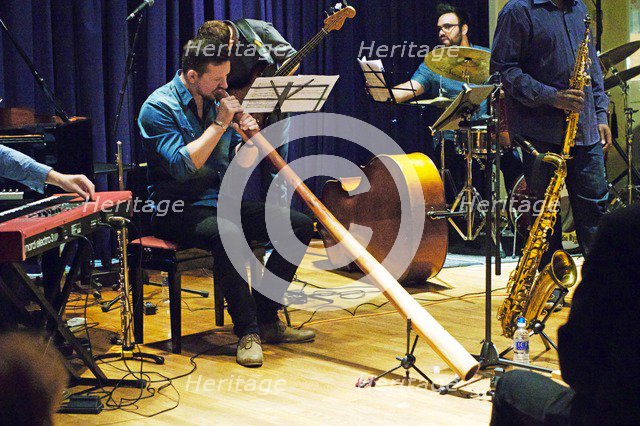 Paul Booth, Watermill Jazz Club, Dorking, Surrey, September 2015. Artist: Brian O'Connor.