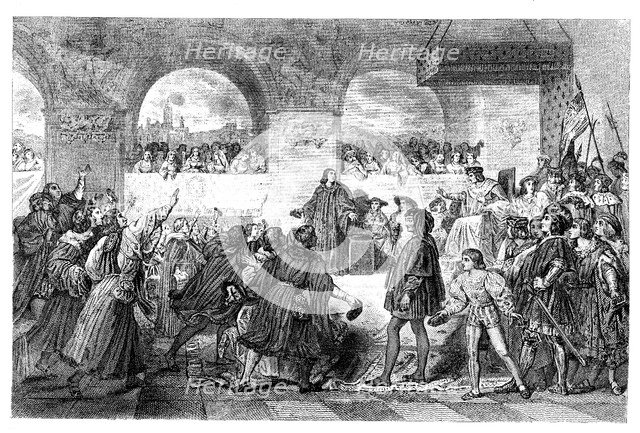 General States held in Tours before King Louis XII, May 14, 1506, engraving from 1853.