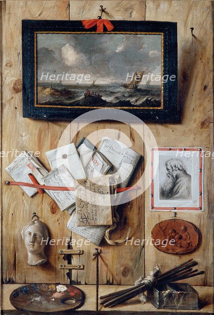 Corner of the Artist's Studio. Artist: Le Motte, Jean-François de (active 1653-1685)