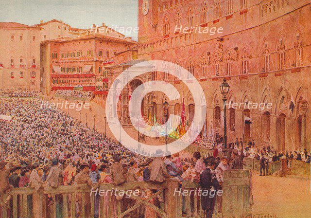 'The Palio of Siena', c1900 (1913). Artist: Walter Frederick Roofe Tyndale.
