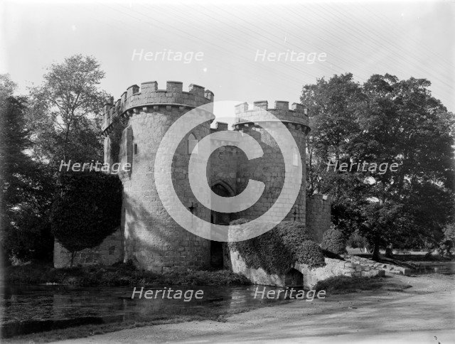 Gatehouse at Whittington Castle, Shropshire, 1935. Artist: Nathaniel Lloyd