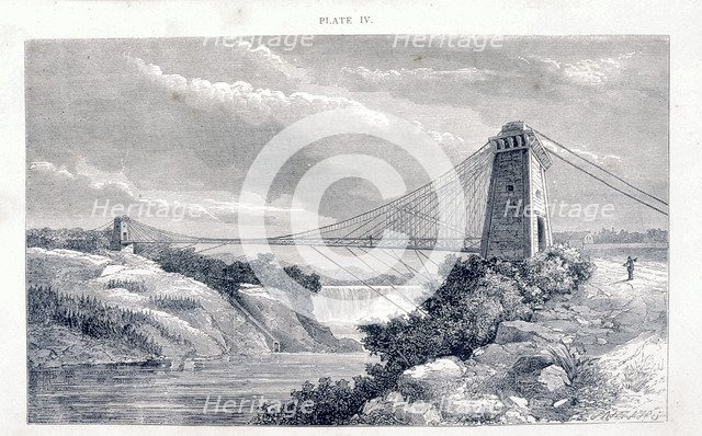 Falls View Suspension Bridge, Niagara, North America, c1869-c1889. Artist: Unknown