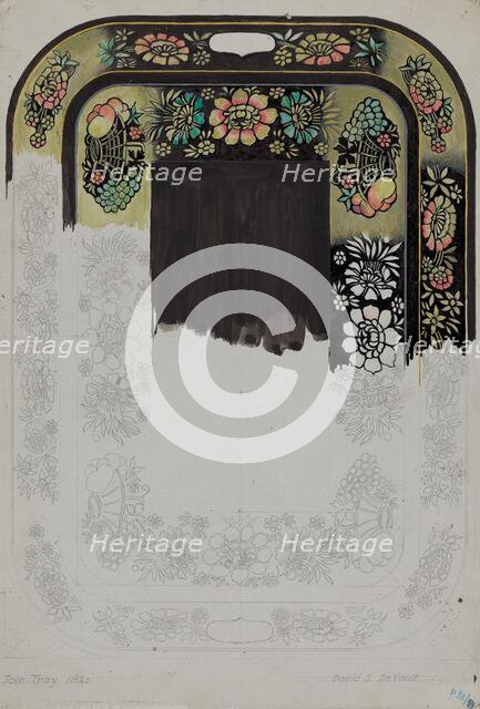 Toleware Tray, 1935/1942. Creator: David S De Vault.