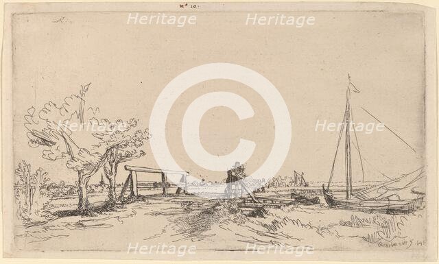 Six's Bridge, 1645. Creator: Rembrandt Harmensz van Rijn.