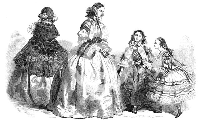 Paris Fashions for March, 1856.  Creator: Unknown.